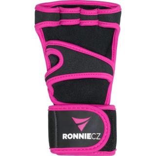 Fitness rukavice Ronnie.cz Elite Workout (růžové) - 1 pár, XS - růžové Barva: XS - růžové, Velikost: 1 pár