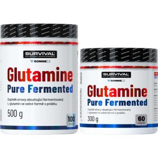Glutamine Pure Fermented - akce 500 g + 300 g zdarma Velikost: 1 balení