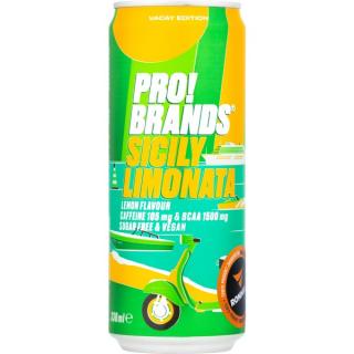 Pro! Brands BCAA Drink - 330 ml, Mykonos sunset (červený pomeranč) Barva: sicily limonata (citron), Velikost: 330 ml