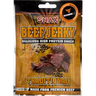 Sušené maso Snax Beef Jerky - 25 g, BBQ Barva: pepřené, Velikost: 25 g