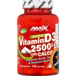 Vitamin D3 2500 I.U. with Calcium Velikost: 120 cps