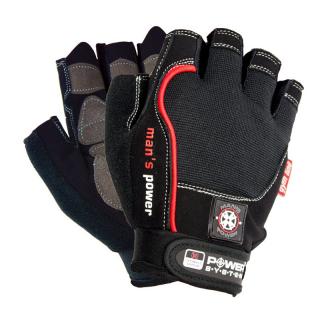 Fitness rukavice MANS POWER PS 2580 - černé Velikost: XS
