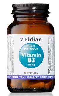 High Potency Vitamin B3 250mg 30 kapslí