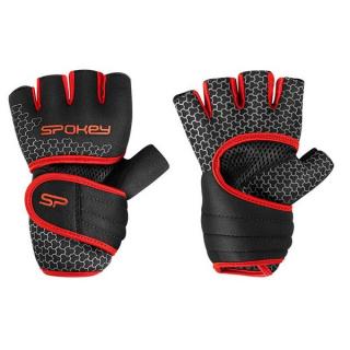 Neoprenové fitness rukavice Lava - černo-červené Velikost: M
