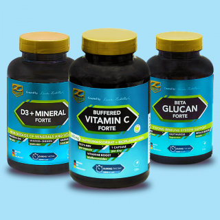Balíček IMUNITA na 2 měsíce Betaglukan + vitamin D3 + vitamín C