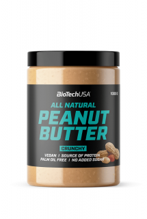 BioTech Peanut Butter burákové máslo 1000 g křupavé