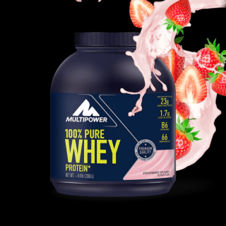 Multipower 100% pure whey protein syrovátkový protein 2000 g jahoda