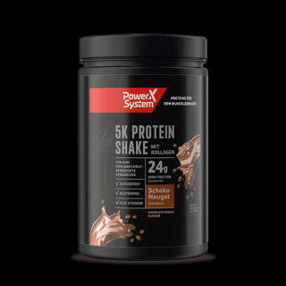 Power System 5k Protein Shake proteinový koktejl s kolagenem 360 g čoko-nugát 2+1 ZDARMA
