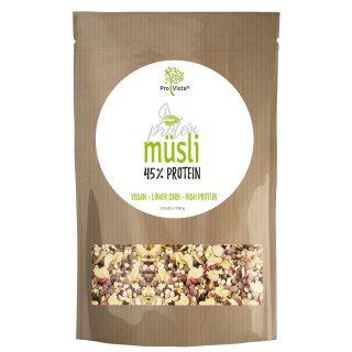 ProVista 45% Protein Müsli proteinová snídaně 750 g Jahoda-třešeň