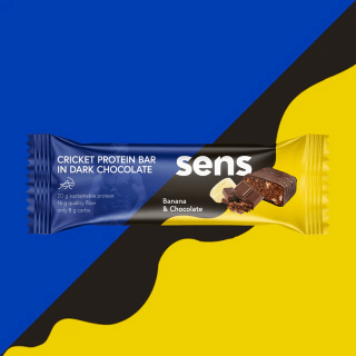 Sens Cricket Protein Bar proteinová tyčinka banán čokoláda 63g