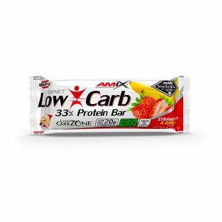 Amix Low-Carb 33% Protein Bar 60g Příchuť: jahoda/banán