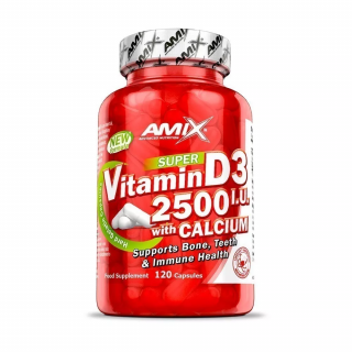 Amix Vitamin D3 2500 I.U. s vápníkem - 120 kapslí