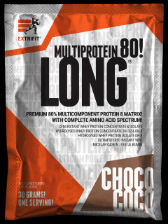 Extrifit Long 80 Multiprotein - vzorek 30g Příchuť: Čoko-kokos