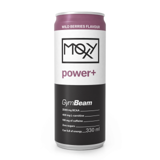 GymBeam MOXY Power+ Energy Drink 330 ml Příchuť: Lesní ovoce