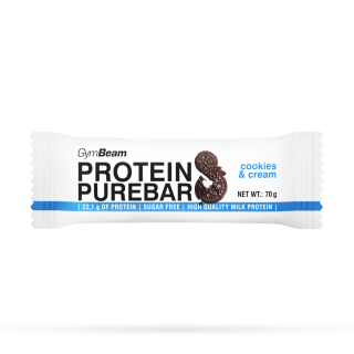 GymBeam Proteinová tyčinka PureBar 70g Příchuť: cookies & cream