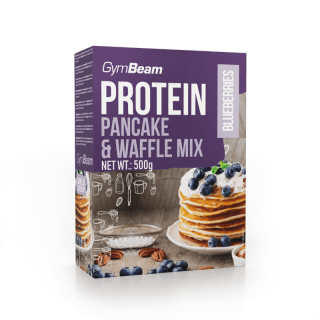 GymBeam Proteinové palačinky Pancake & Waffle Mix 500g Příchuť: Borůvka - Min. trvanlivost do 31/12/2023