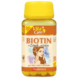 VitaHarmony Biotin 300 µg + Selen + Zinek - 87 tablet