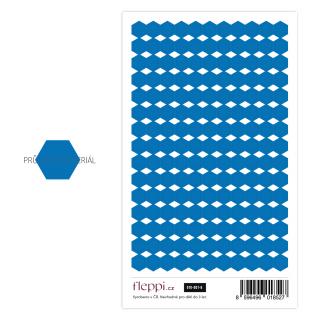 Limitovaná color coding kolekce | modrá – hexagony průsvitné