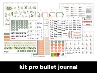 Měsíční samolepkový kit - bullet journal | Březen 2022