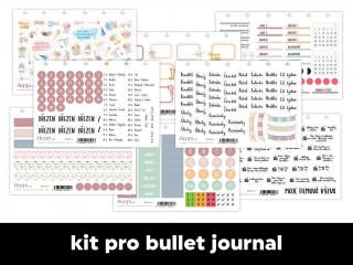 Měsíční samolepkový kit - bullet journal | Březen 2023