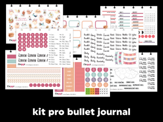 Měsíční samolepkový kit - bullet journal | Červen 2022