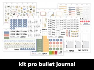 Měsíční samolepkový kit - bullet journal | Červen 2023