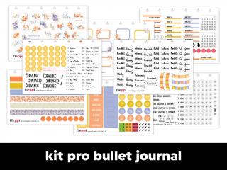 Měsíční samolepkový kit - bullet journal | Červenec 2022