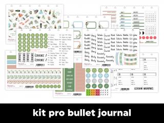 Měsíční samolepkový kit - bullet journal | Červenec 2023