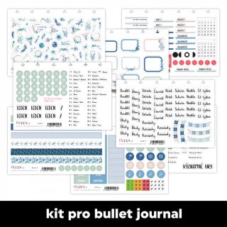 Měsíční samolepkový kit - bullet journal | Leden 2023