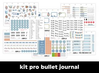 Měsíční samolepkový kit - bullet journal | Leden 2024