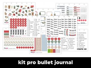 Měsíční samolepkový kit - bullet journal | Prosinec 2022