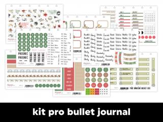 Měsíční samolepkový kit - bullet journal | Prosinec 2023