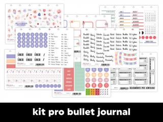 Měsíční samolepkový kit - bullet journal | Únor 2023