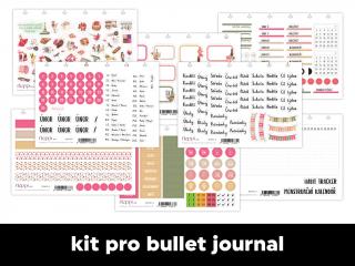 Měsíční samolepkový kit - bullet journal | Únor 2024