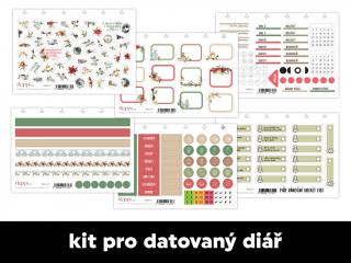 Měsíční samolepkový kit - datovaný diář | Prosinec 2023