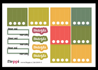 Měsíční samolepkový kit | Září 2020 Varianta kitu: Aršík č. 3