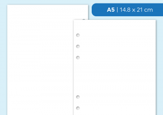 Náplň do diáře - čisté listy, 120g Velikost náplně: A5 - 6 dírek