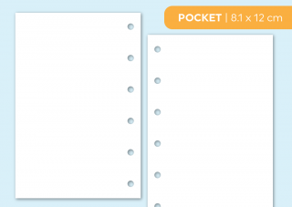 Náplň do diáře - čisté listy, 120g Velikost náplně: Pocket