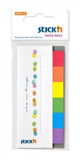 Post-it lístečky Stick'n Paper Index Rainbow | 45x15 mm, 6x30 listů