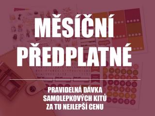 PŘEDPLATNÉ samolepkových kitů Délka předplatného: 12 měsíců, Počet aršíků: 7