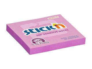 Samolepicí bloček Hopax Stick'n 360° pastelově růžová | 76x76 mm, 100 listů