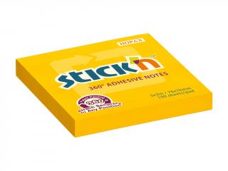Samolepicí bloček Hopax Stick'n 360° pastelově žlutá | 76x76 mm, 100 listů