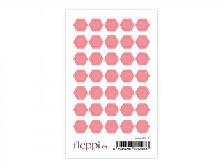 Samolepky Hexagony | průsvitné Barva samolepek: pastelově červená