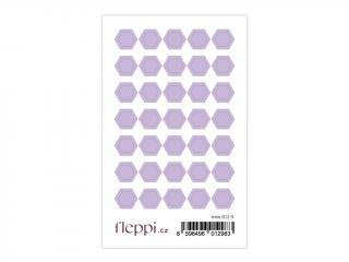 Samolepky Hexagony | průsvitné Barva samolepek: pastelově fialová