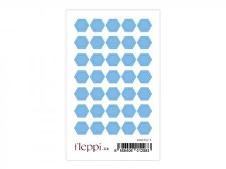 Samolepky Hexagony | průsvitné Barva samolepek: pastelově modrá