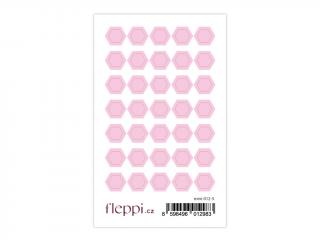 Samolepky Hexagony | průsvitné Barva samolepek: pastelově růžová