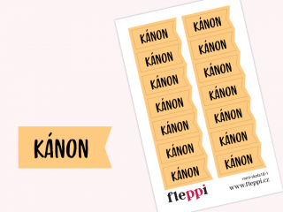 Samolepky Školní - kánon Barva samolepek: pastelově oranžová