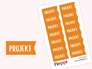 Samolepky Školní - projekt Barva samolepek: oranžová