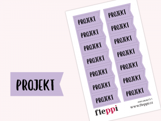 Samolepky Školní - projekt Barva samolepek: pastelově fialová