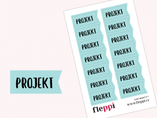 Samolepky Školní - projekt Barva samolepek: pastelově mint